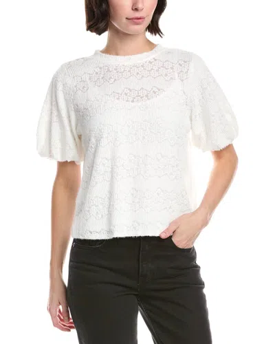 Vince Camuto Puff Sleeve Top In White