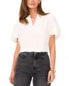 Vince Camuto Puff Sleeve Popover Top In New Ivory