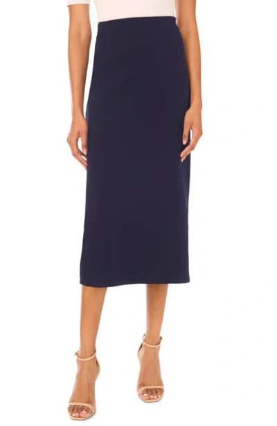 Vince Camuto Pull On Midi Skirt In Blue