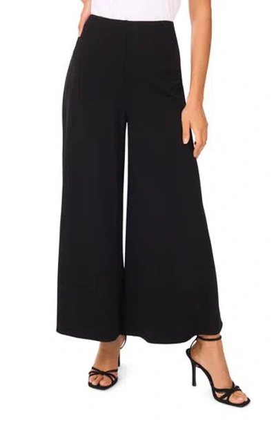 Vince Camuto Pull-on Wide Leg Ponte Pants In Black