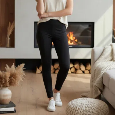 Vince Camuto Pull-on Straight Leg Pants In Black