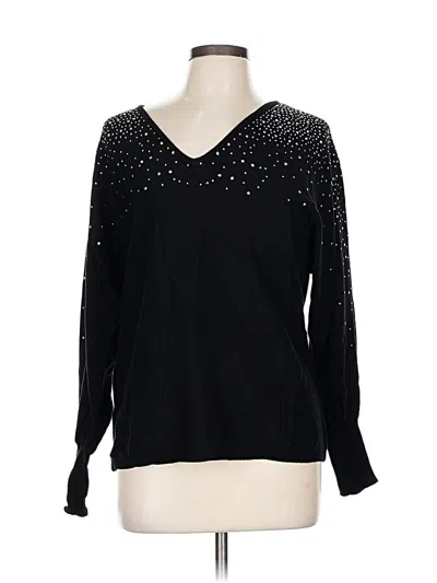 Pre-owned Vince Camuto Pullover Sweater In Black