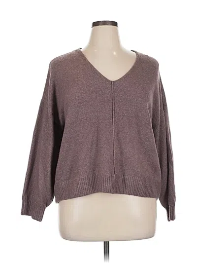 Pre-owned Vince Camuto Pullover Sweater In Brown