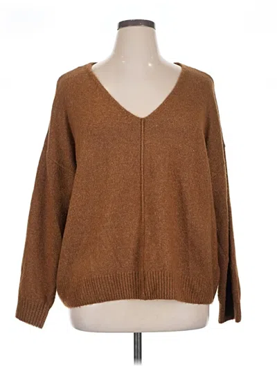 Pre-owned Vince Camuto Pullover Sweater In Brown