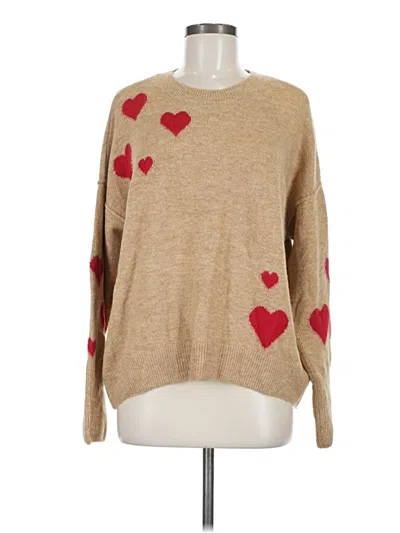 Pre-owned Vince Camuto Pullover Sweater In Brown