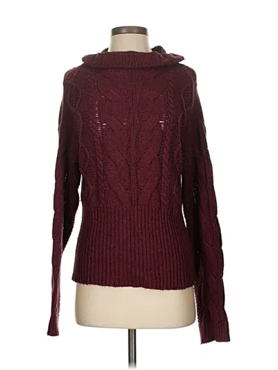 Pre-owned Vince Camuto Pullover Sweater In Burgundy