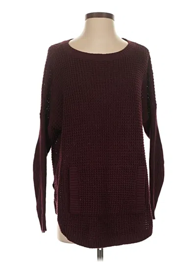 Pre-owned Vince Camuto Pullover Sweater In Burgundy
