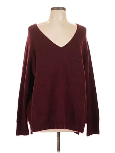 Pre-owned Vince Camuto Pullover Sweater In Burgundy