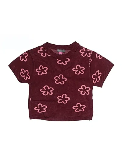Pre-owned Vince Camuto Kids' Pullover Sweater In Burgundy