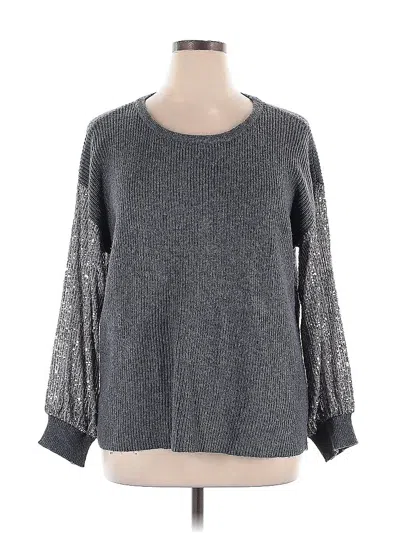 Pre-owned Vince Camuto Pullover Sweater In Gray