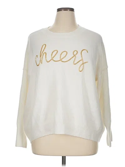 Pre-owned Vince Camuto Pullover Sweater In Ivory