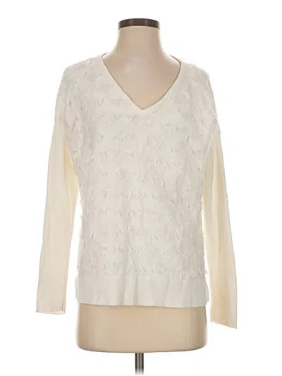 Pre-owned Vince Camuto Pullover Sweater In Ivory