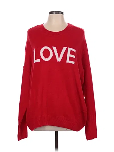 Pre-owned Vince Camuto Pullover Sweater In Red