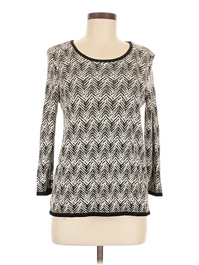 Pre-owned Vince Camuto Pullover Sweater In Silver
