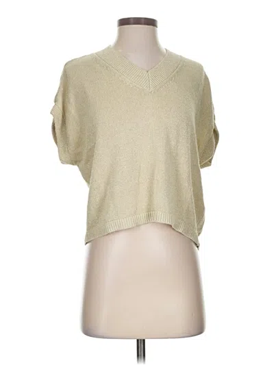 Pre-owned Vince Camuto Pullover Sweater In Tan