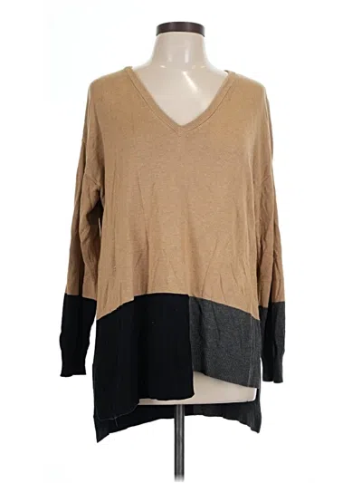 Pre-owned Vince Camuto Pullover Sweater In Tan