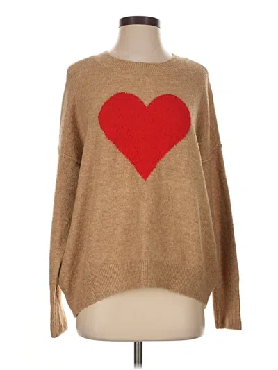 Pre-owned Vince Camuto Pullover Sweater In Tan