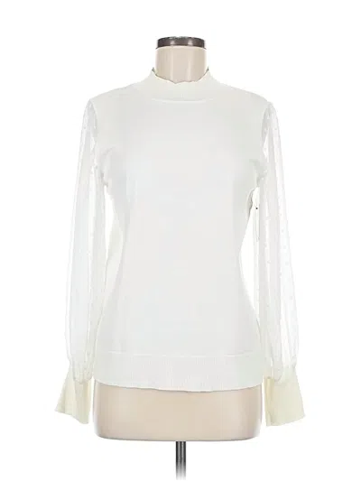 Pre-owned Vince Camuto Pullover Sweater In White