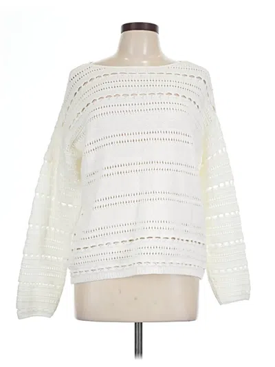 Pre-owned Vince Camuto Pullover Sweater In White