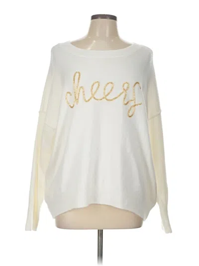 Pre-owned Vince Camuto Pullover Sweater In White