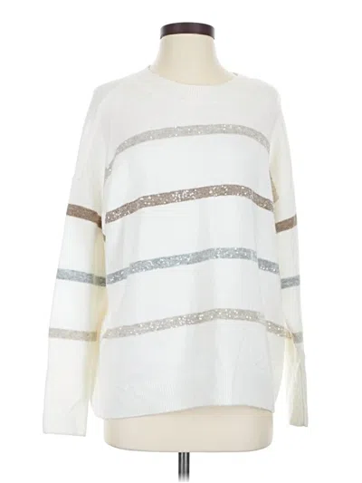 Pre-owned Vince Camuto Pullover Sweater In White