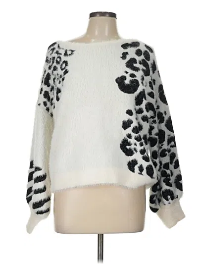 Pre-owned Vince Camuto Pullover Sweater In White