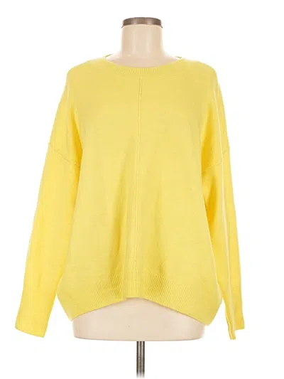 Pre-owned Vince Camuto Pullover Sweater In Yellow