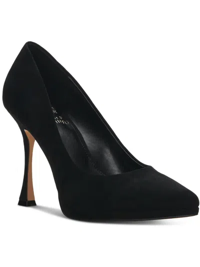 Vince Camuto Puntolis Womens Suede Pointed Toe Pumps In Black