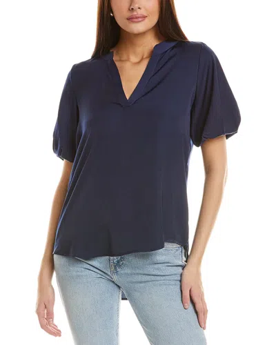 Vince Camuto Quarter Puff Sleeve Blouse In Blue