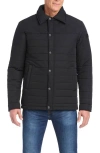 Vince Camuto Quilted Shirt Jacket In Black