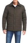 Vince Camuto Quilted Shirt Jacket In Green