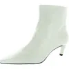 Vince Camuto Quinley Womens Leather Embossed Ankle Boots In White