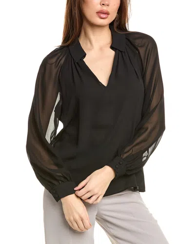 Vince Camuto Raglan Blouse In Black