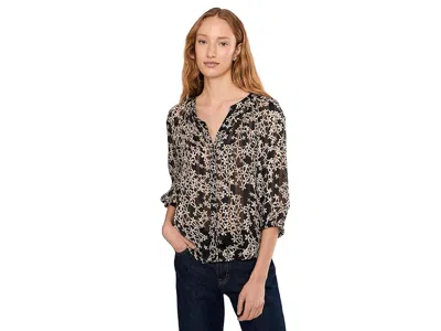 Vince Camuto Raglan Sleeve Button-down Blouse In Multi