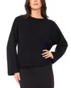 Vince Camuto Raglan Wide Sleeve Crewneck Sweater In Black