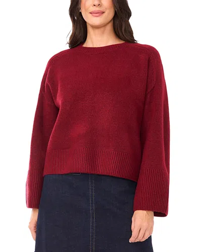 Vince Camuto Raglan Wide Sleeve Crewneck Sweater In Burgundy