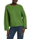 Vince Camuto Raglan Wide Sleeve Sweater In Green