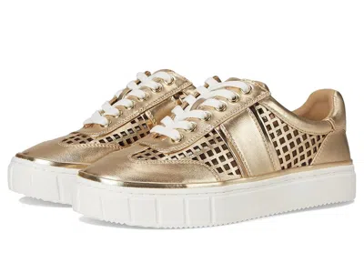 Vince Camuto Raiden Cut-out Platform Sneakers In Gold