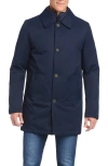 Vince Camuto Rain Tek Coat With Removable Bib In Blue