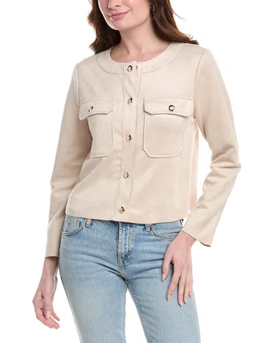 Vince Camuto Raw Edge Jacket In Beige