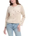 Vince Camuto Raw Edge Jacket In Beige