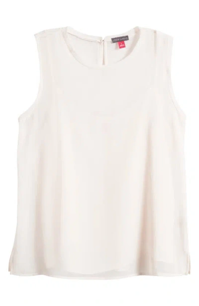 Vince Camuto Raw Edge Sleeveless Chiffon Shell In Heavenly Pink