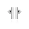 Vince Camuto Vertical Rectangle Stud Earrings In Metallic