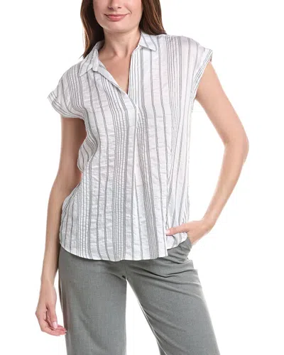 Vince Camuto Relaxed Collar Blouse In White
