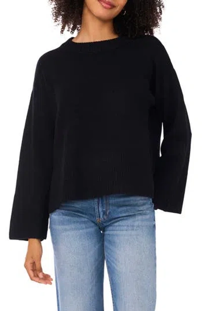 Vince Camuto Relaxed Crewneck Sweater In Black