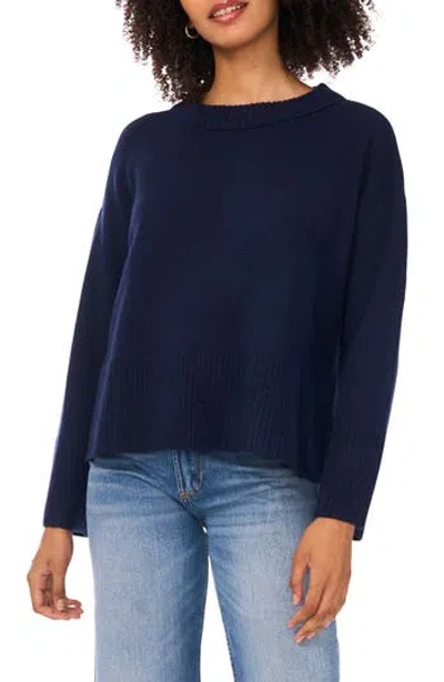 Vince Camuto Relaxed Crewneck Sweater In Blue