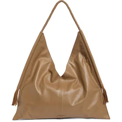 Vince Camuto Renzo Leather Hobo Bag In Oyster