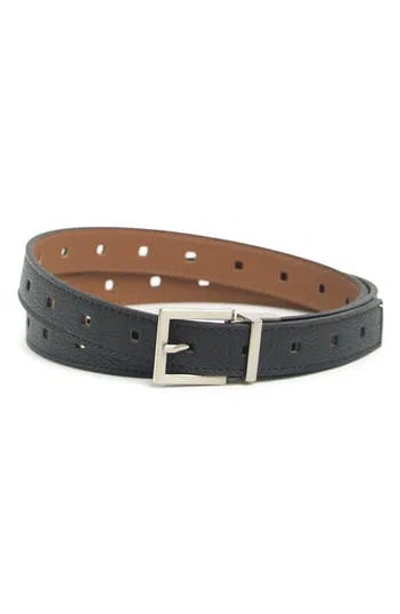 Vince Camuto Reversible Faux Leather Belt In Black/brown