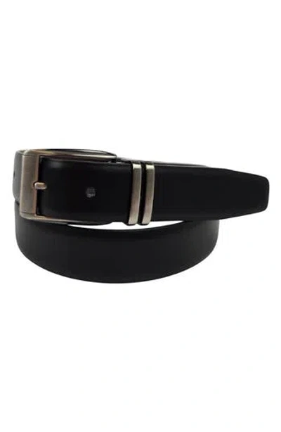 Vince Camuto Reversible Metal Keeper Leather Belt In Multi