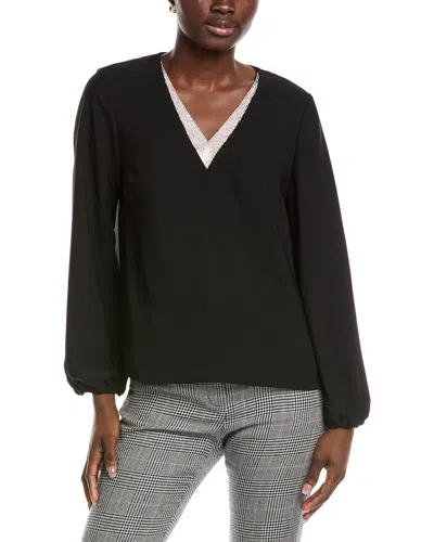 Vince Camuto Rhinestone Blouse In Black